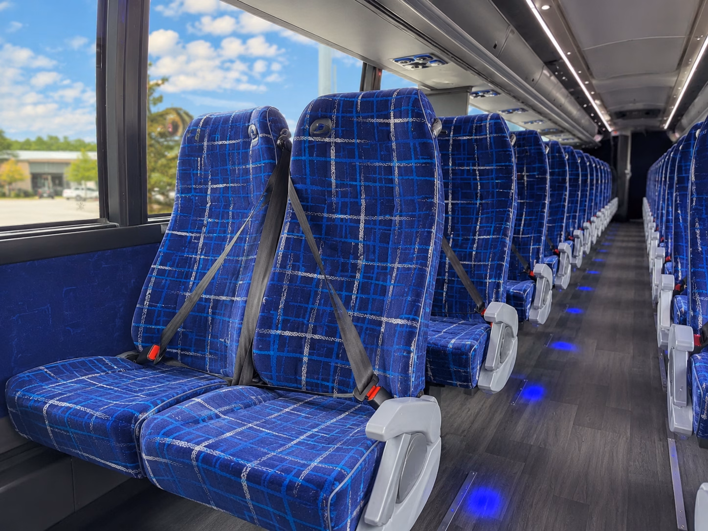 arlington charter bus rental interior