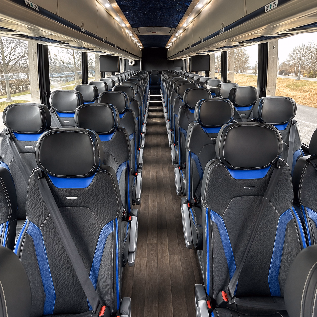 plano airport transportation onboard seating