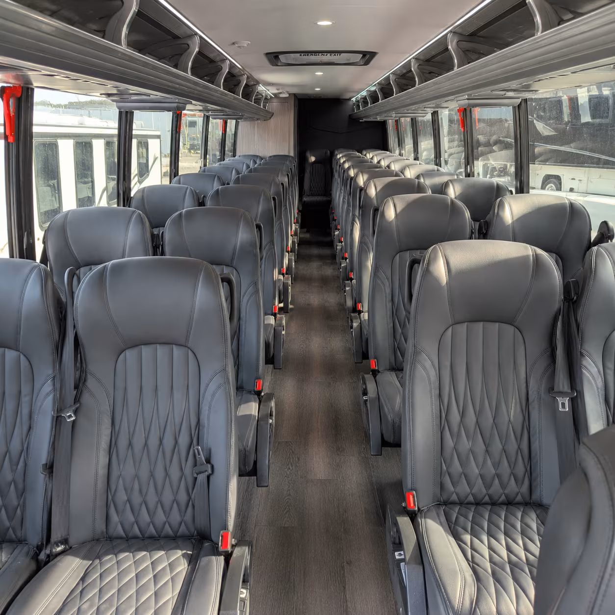 plano corporate event transportation onboard seating