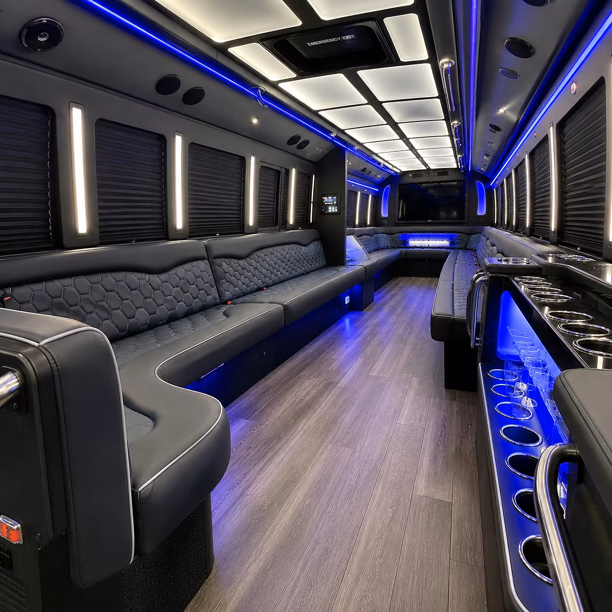 plano party bus rentals inside