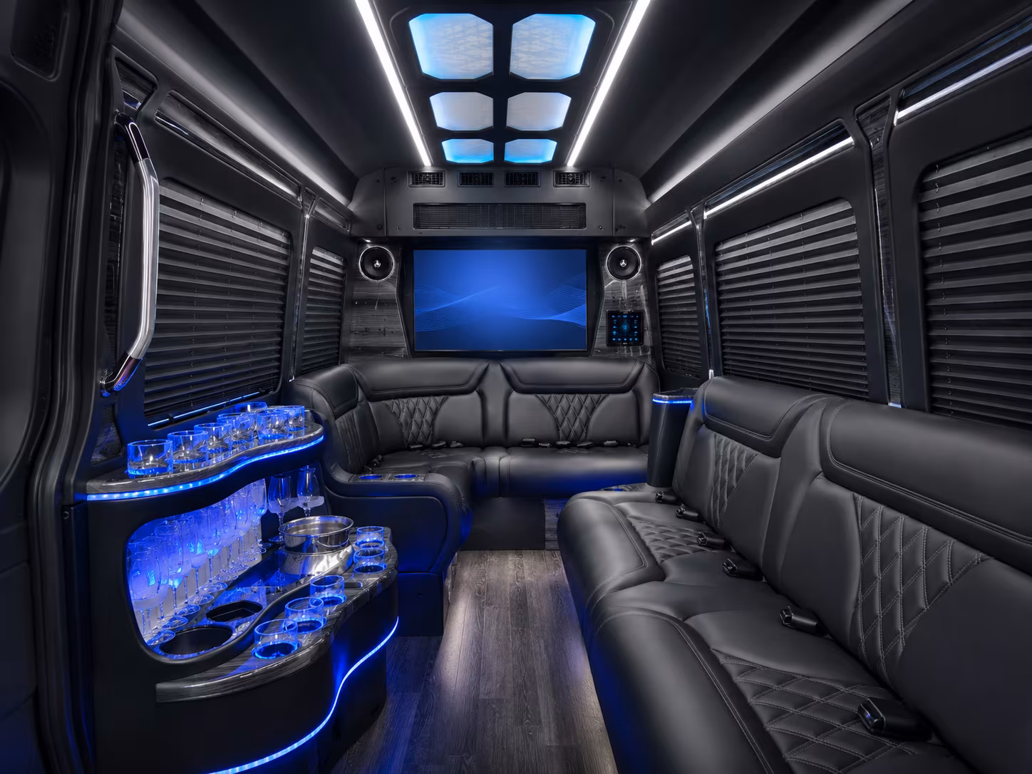 plano wedding transportation onboard seating